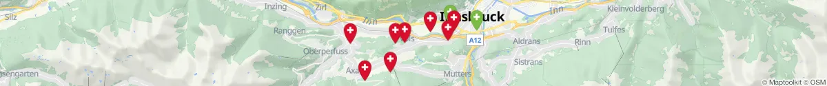 Kartenansicht für Apotheken-Notdienste in der Nähe von Völs (Innsbruck  (Land), Tirol)